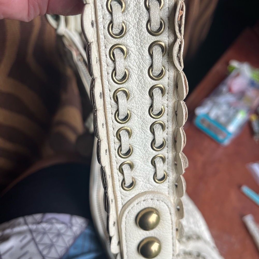 Ivory Isabella Fiore woven leather hobo bag - Picture 4 of 5